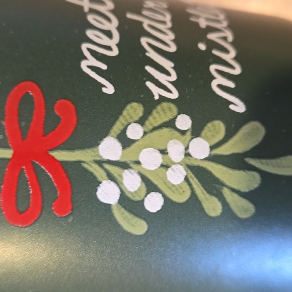 "Meet Me Under the Mistletoe" Green Speckled Ceramic Mug - Picture 2 of 6